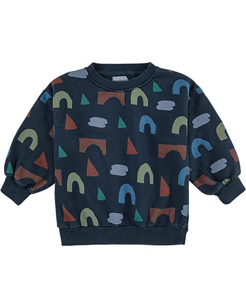 Bobo Choses Felpa a Maniche Lunghe Playful Blu 100% Cotone