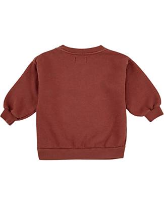Bobo Choses Felpa a Maniche Lunghe - Sleepy Dog - Burgundy - 100% Cotone Organico Felpe