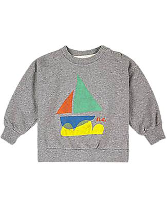 Bobo Choses Felpa Barca - Grigio Chiaro - 100% Cotone BCI Felpe