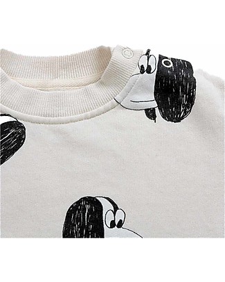 Bobo Choses Felpa Cagnolino - Bianco panna - 100% Cotone organico Felpe