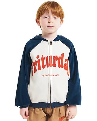 Bobo Choses Felpa con Cappuccio Friturday - Beige - Cotone Biologico Felpe