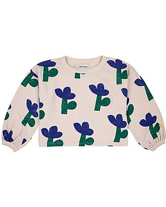 Bobo Choses Felpa Fiori - Beige - Senza Cappuccio - Cotone Felpe