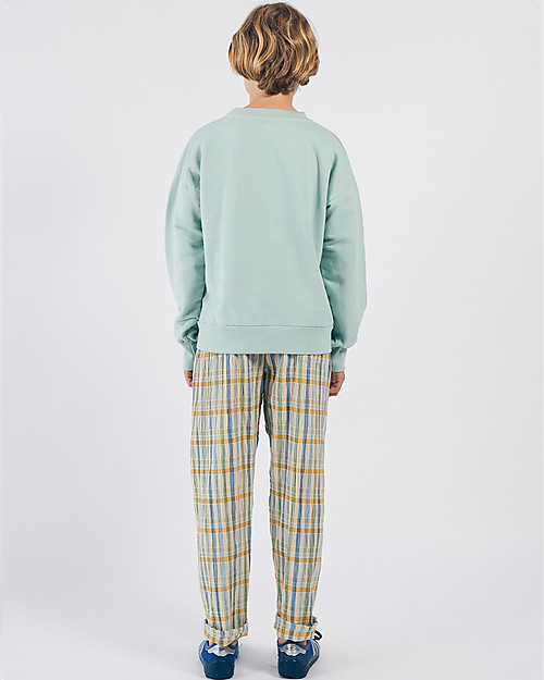 Bobo Choses Felpa Leopardo - Verde Ghiaccio - 100% Cotone Bio Felpe