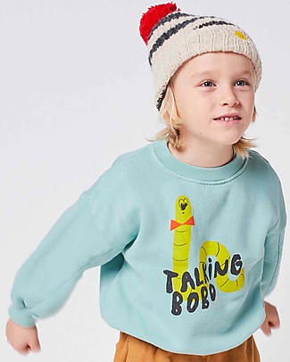 Bobo Choses Felpa Lombrico - Verde acqua - 100% Cotone organico Felpe
