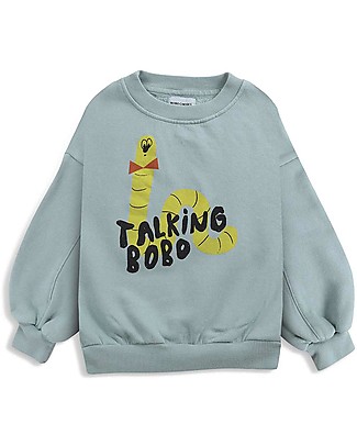 Bobo Choses Felpa Lombrico - Verde acqua - 100% Cotone organico Felpe