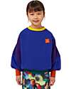 Bobo Choses Felpa Maniche a Sbuffo - Toppa Funny Face - Blu - Cotone Felpe