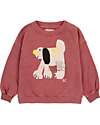 Bobo Choses Felpa Maniche Lunghe - Cane - Rosso - 100% Cotone Bio Felpe