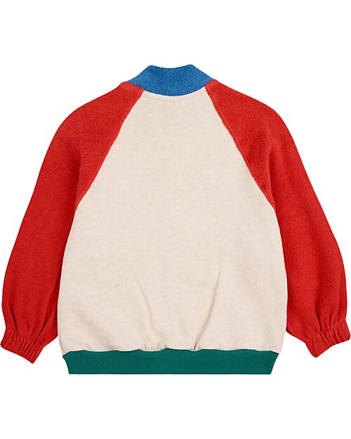 Bobo Choses Felpa Maniche Lunghe Color Block - Zip - Multicolor - Cotone Bio Felpe