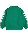 Bobo Choses Felpa Maniche Lunghe - Mezza Zip Frontale - Verde - 100% Cotone Bio Felpe