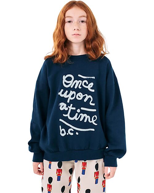 Bobo Choses Felpa Maniche Lunghe - Once Upon a Time - Blu Scuro - 100% Cotone Bio Felpe