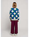 Bobo Choses Felpa Maniche Lunghe - Panna - Quadri Verde e Blu - 100% Cotone Felpe