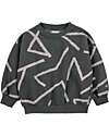 Bobo Choses Felpa Maniche Lunghe - Stampa Righe - Grigio Scuro - 100% Pile di Cotone Bio Felpe