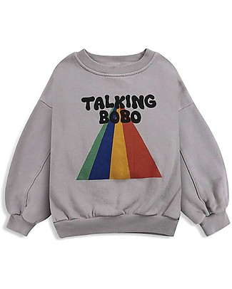 Bobo Choses Felpa Talking Bobo Arcobaleno - Tortora - 100% Cotone organico Felpe