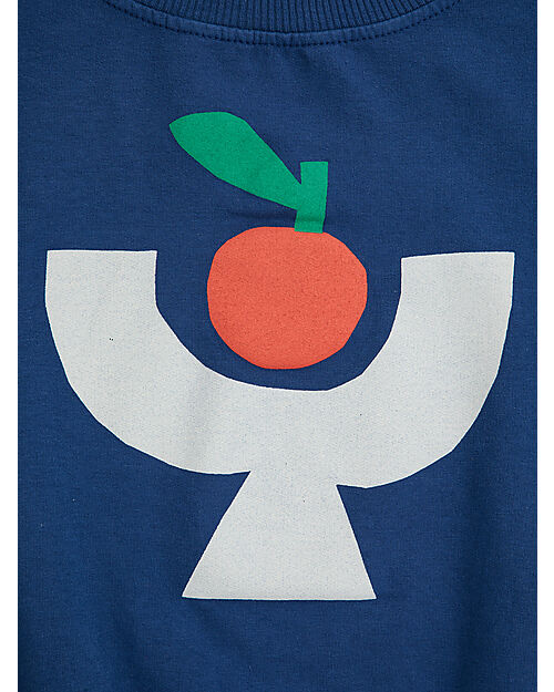 Bobo Choses Felpa Tomato Plate - Blu Navy - Cotone Bio Felpe