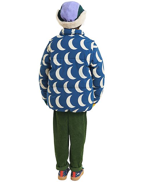 Bobo Choses Giacca a Vento Imbottita Moon Big - Blu - Materiale Riciclato! Piumini