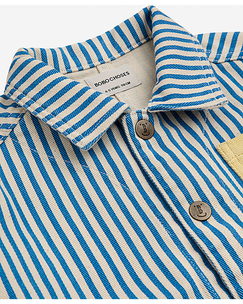 Bobo Choses Giacca Denim e Righe - Blu - 100% Cotone Giacche