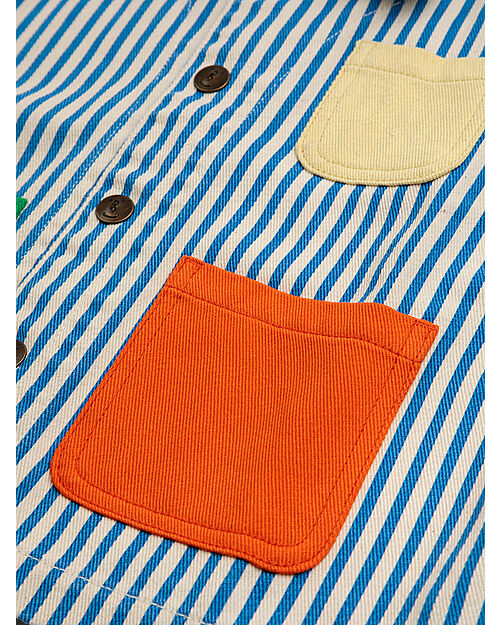 Bobo Choses Giacca Denim e Righe - Blu - 100% Cotone Giacche