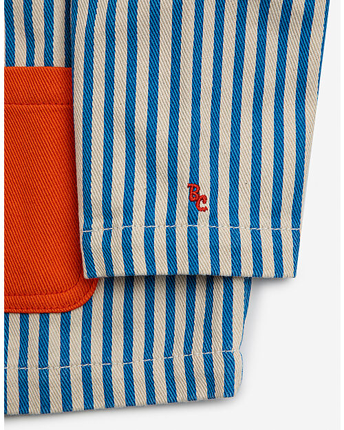 Bobo Choses Giacca Denim e Righe - Blu - 100% Cotone Giacche