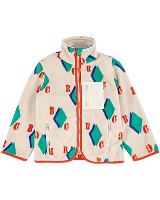 Bobo Choses Giacca in Pile Polare - Diamond all Over - Materiale Riciclato! Giacche