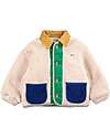 Bobo Choses Giacca Teddy con Bottoni - Color Block - Panna - 100% Materiale Riciclato Giacche