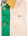 Bobo Choses Giacca Teddy con Bottoni - Color Block - Panna - 100% Materiale Riciclato Giacche