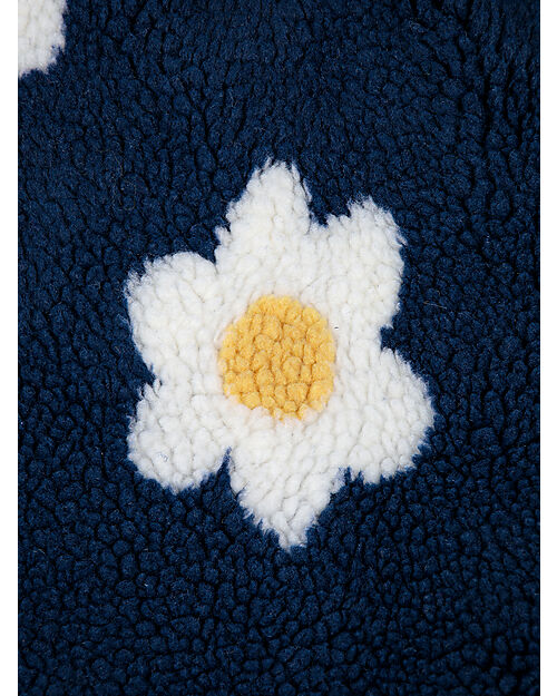 Bobo Choses Giacca Teddy con Zip - Big Flower - Blu Notte - 100% Materiale  Riciclato Jacquard unisex (bambini)