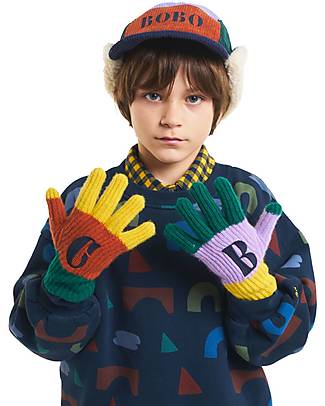 Bobo Choses Guanti in Maglia - Multicolor - 100% Lana Guanti