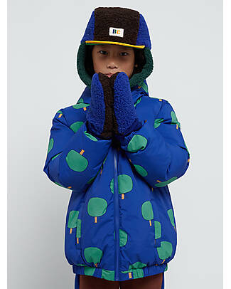 Bobo Choses Guanti Teddy - Blu e Marroni - con Polsini a Coste - Cotone Guanti