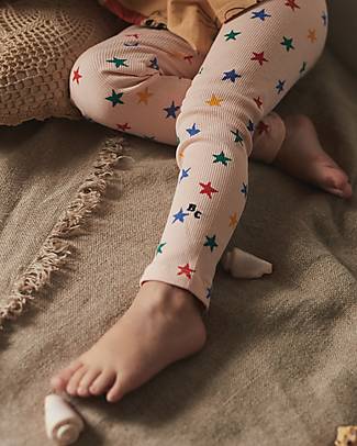 Bobo Choses Legging Stelle Multicolore - Marrone Chiaro - Cotone Organico Leggings