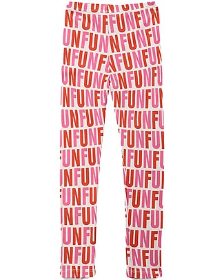 Bobo Choses Leggings con Stampa Fun - Bianco Antico - Cotone Biologico Leggings