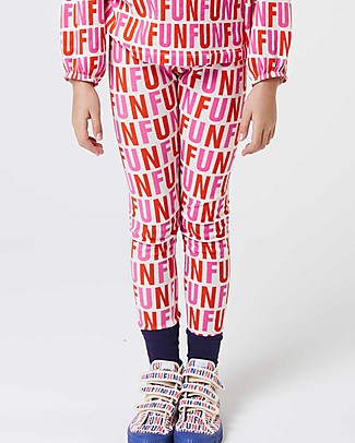 Bobo Choses Leggings con Stampa Fun - Bianco Antico - Cotone Biologico Leggings