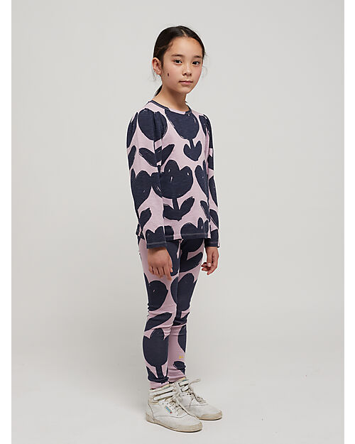 Bobo Choses Leggings - Fiori Retrò - Lavanda - Cotone Bio Leggings