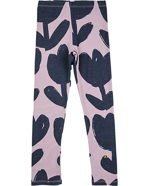 Bobo Choses Leggings - Fiori Retrò - Lavanda - Cotone Bio Leggings