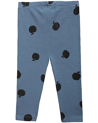 Bobo Choses Leggings Mele - Blu - Cotone Bio Elasticizzati Leggings