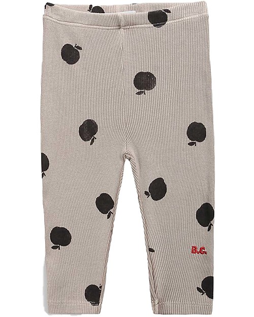 Bobo Choses Leggings Mele - Caffè e Latte - Cotone Bio Elasticizzati Leggings