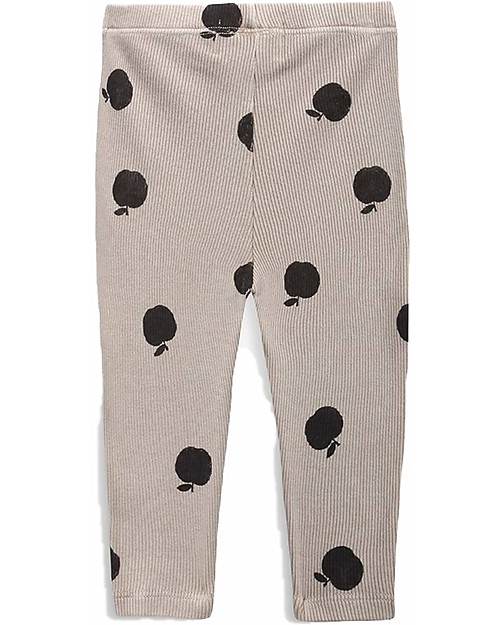 Bobo Choses Leggings Mele - Caffè e Latte - Cotone Bio Elasticizzati Leggings