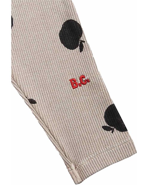 Bobo Choses Leggings Mele - Caffè e Latte - Cotone Bio Elasticizzati Leggings