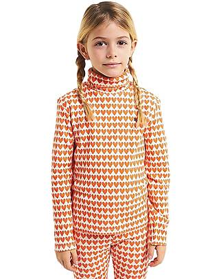 Bobo Choses Maglia a Collo Alto - Hearts - Beige - a Maniche Lunghe Maglie Manica Lunga