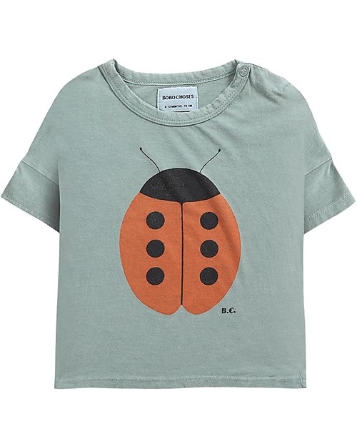 Bobo Choses Maglia a Maniche Corte - Coccinella - 100% Cotone Bio T-shirt