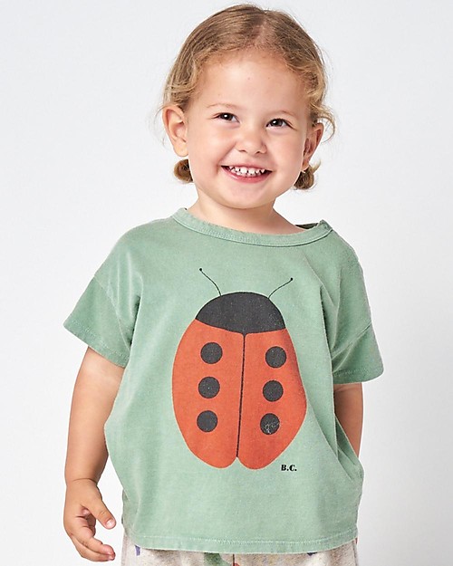 Bobo Choses Maglia a Maniche Corte - Coccinella - 100% Cotone Bio T-shirt