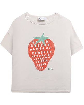 Bobo Choses Maglia a Maniche Corte - Fragola - 100% Cotone Bio T-shirt