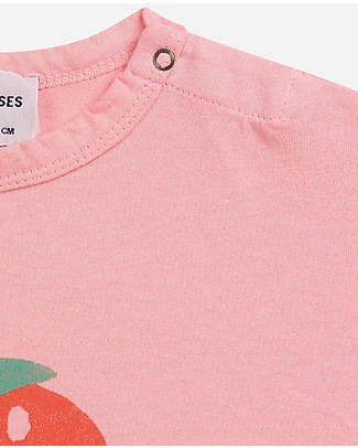 Bobo Choses Maglia a Maniche Corte - Fragola - 100% Cotone Bio T-shirt