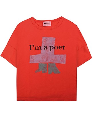 Bobo Choses Maglia a Maniche Corte - I'm A Poet - 100% Cotone Bio T-shirt