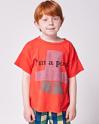 Bobo Choses Maglia a Maniche Corte - I'm A Poet - 100% Cotone Bio T-shirt