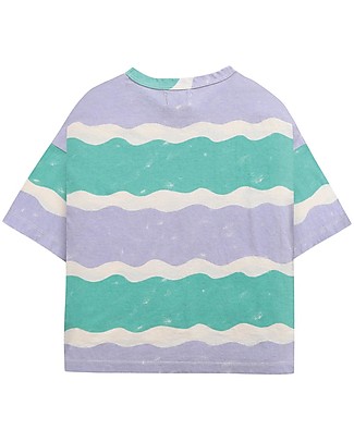 Bobo Choses Maglia a Maniche Corte - Onde - 100% Cotone Bio T-shirt