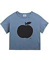 Bobo Choses Maglia a Maniche Corte - Poma - Blu - 100% Cotone T-shirt