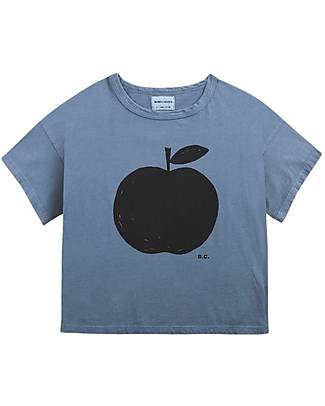 Bobo Choses Maglia a Maniche Corte - Poma - Blu - 100% Cotone T-shirt