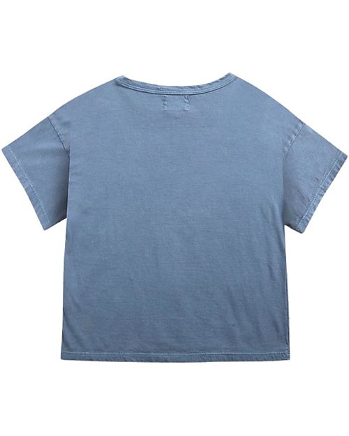 Bobo Choses Maglia a Maniche Corte - Poma - Blu - 100% Cotone T-shirt
