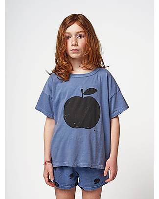 Bobo Choses Maglia a Maniche Corte - Poma - Blu - 100% Cotone T-shirt