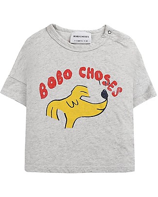 Bobo Choses Maglia a Maniche Corte - Sniffy Dog - 100% Cotone Bio T-shirt